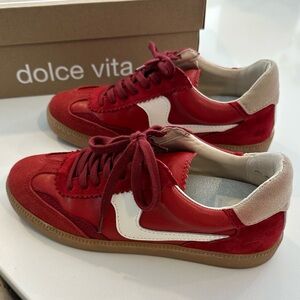 Dolce Vita Crimson Suede Sneakers